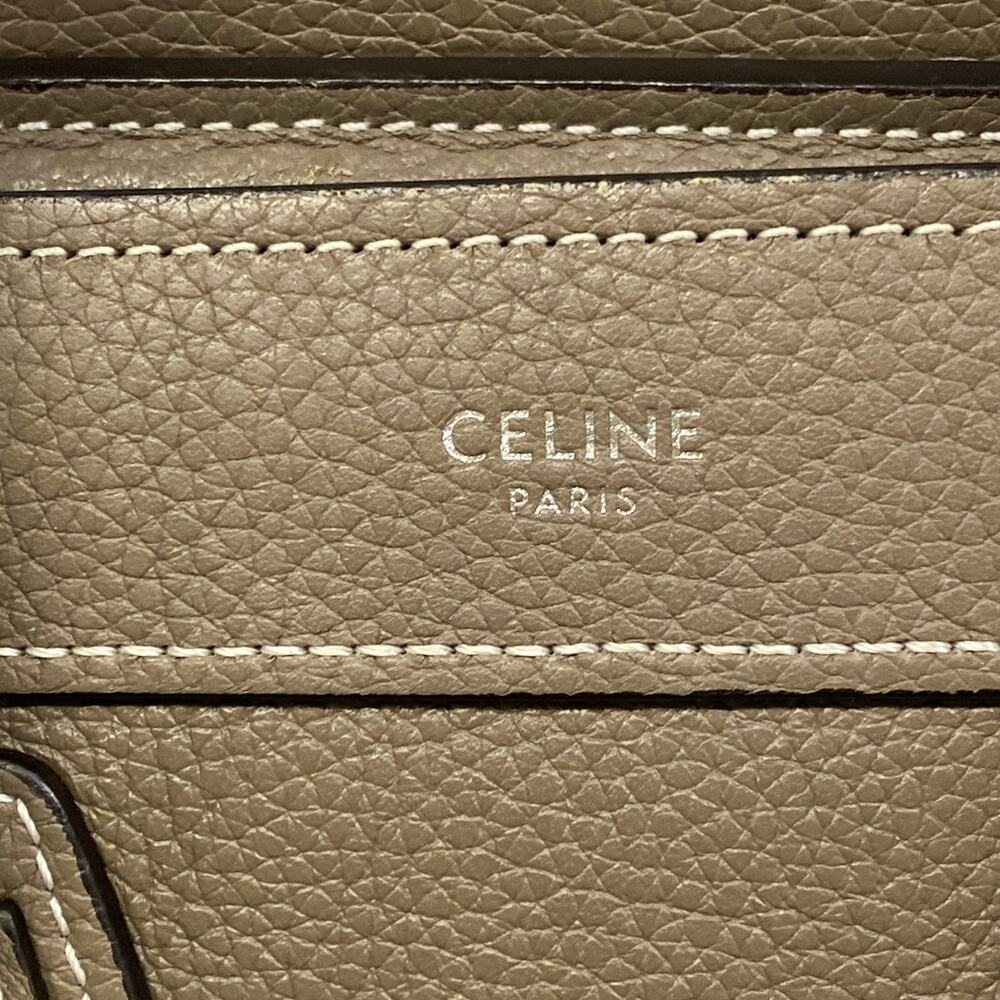 Celine Luggage Nano Shopper Handbag Pickpocket (gray-beige) - Picture 9 of 15